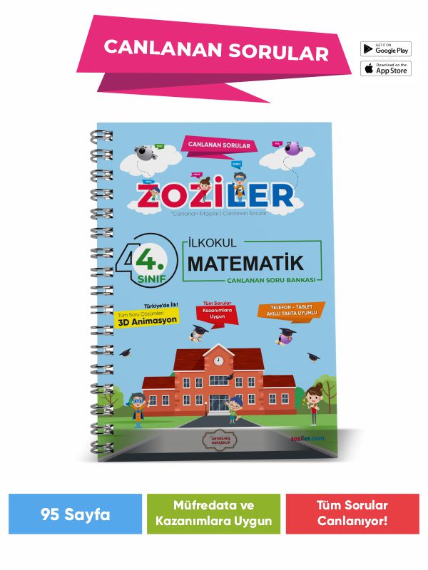 ZOZİLER 4. Sınıf Matematik Soru Bankası (Canlanan Kitap)