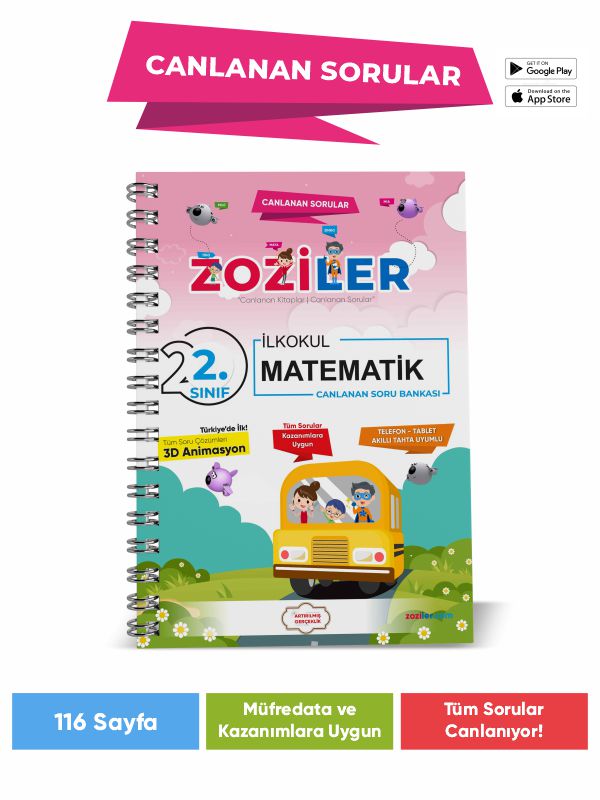 ZOZİLER 2. Sınıf Matematik Soru Bankası (Canlanan Kitap)