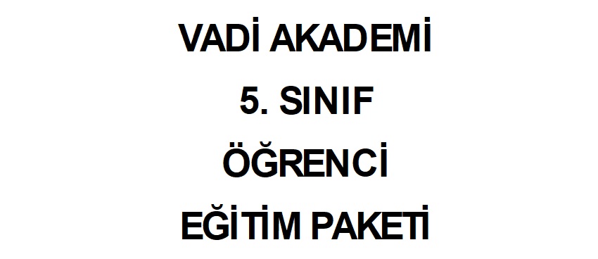 Vadi Akademi 5. Sınıf Öğrenci Eğitim Paketi