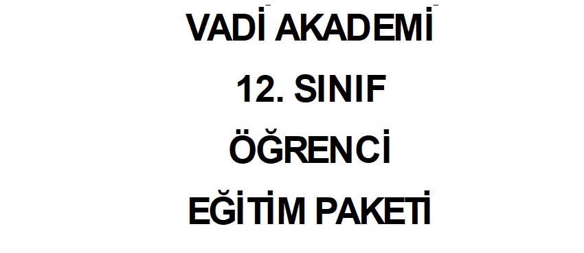 Vadi Akademi 12. Sınıf Öğrenci Eğitim Paketi