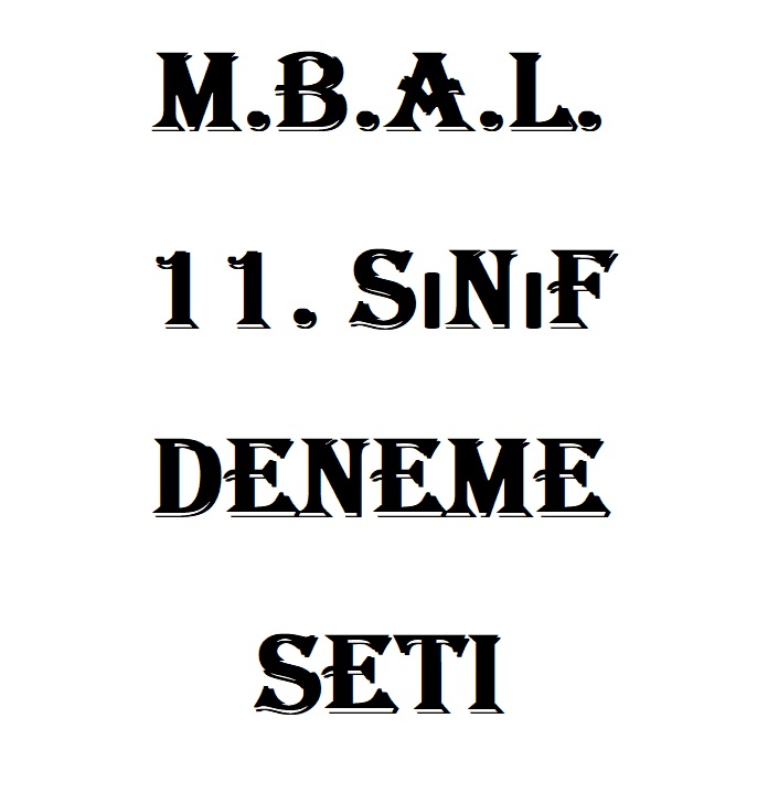 MBAL 11. Sınıf Deneme Seti