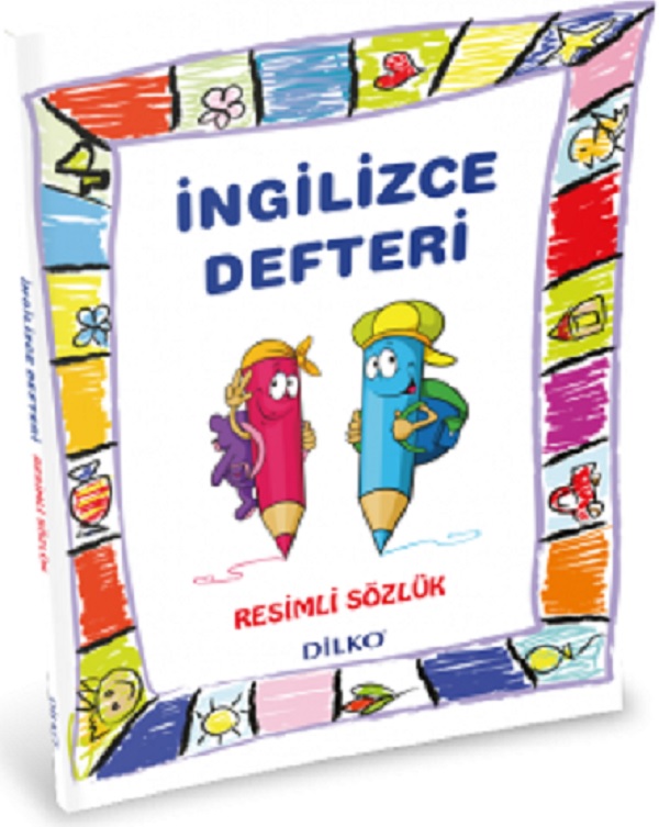 İngilizce Sözlüklü Defter - İlkokul (1-2-3-4. Sınıf) (Renkli Resimli)